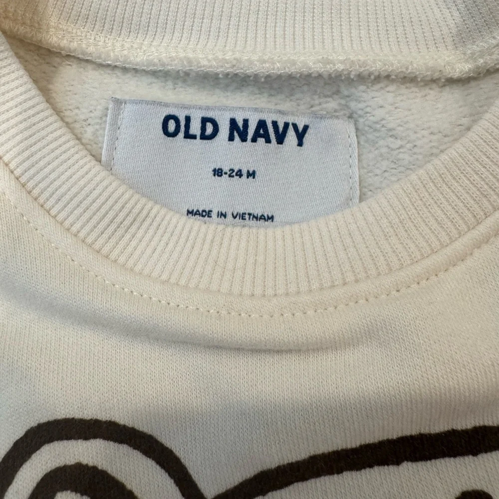 Old Navy Baby Girl Ivory Tiger Sweatshirt & Brown Tulle Skirt Set 18-24 Months
